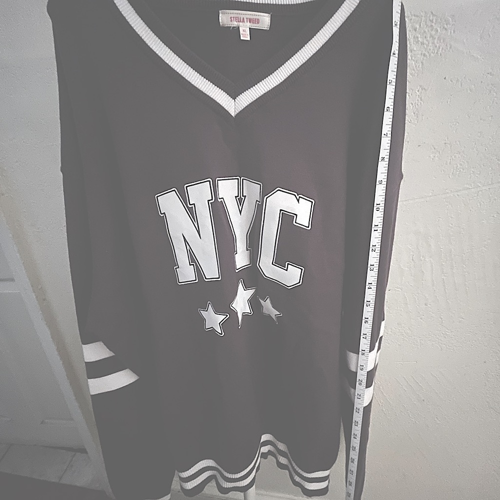Grey NYC V-Neck Sweatshirt